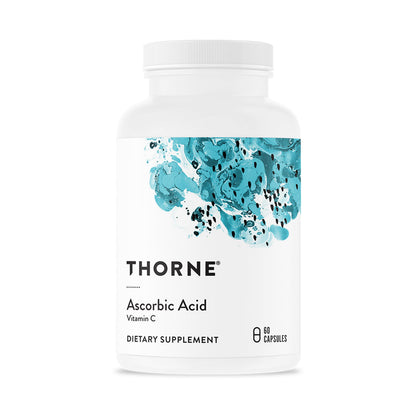 THORNE Ascorbic Acid 1000 mg Vitamin C Supplement – Immune Support, Collagen Formation, Antioxidant • Gluten-Free • 60 Servings