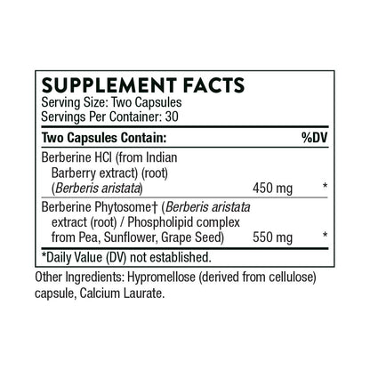 THORNE Berberine Dual Action Formula with Phytosome Plus | Heart, Immune, GI & Cholesterol Support