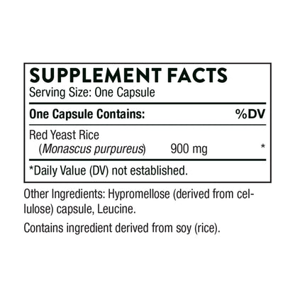 THORNE Red Yeast Rice 900mg – Gluten-Free Cholesterol Support Supplement | 120 Capsules BritishVita | Premium UK Vitamins & Wellness Supplements