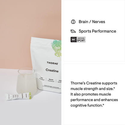 THORNE Creatine – Micronized Creatine Monohydrate Powder | 5 g per Serving | 30 Servings | NSF Certified for Sport