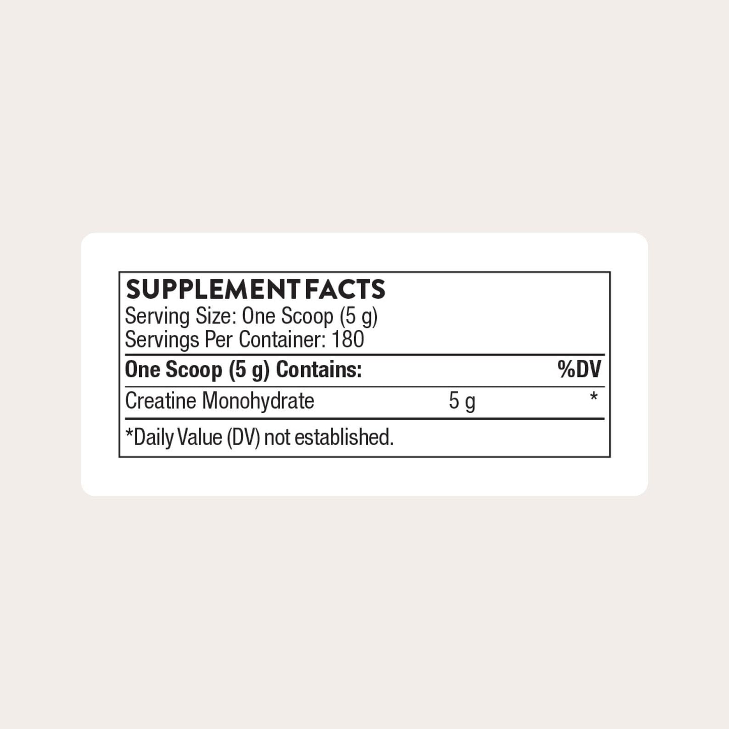 THORNE Creatine – Micronized Creatine Monohydrate Powder, 5 g Serving, 180 Servings, NSF Certified for Sport
