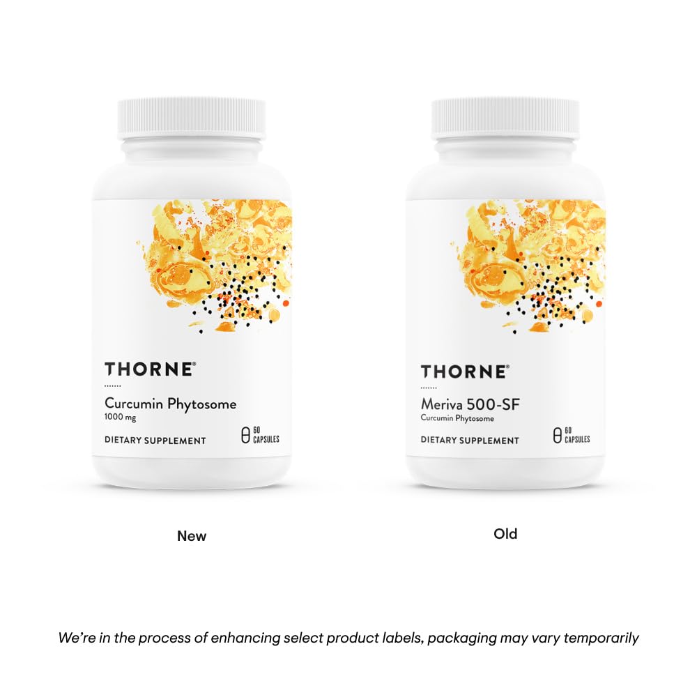 THORNE Curcumin Phytosome 1000 mg (Meriva) – Clinically Studied, High Absorption – 30 Servings