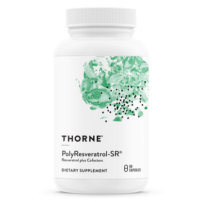 THORNE Resveratrol Complex – Trans-Resveratrol with Green Tea, Quercetin & Curcumin Phytosome (60 Caps) – Third-Party Certified