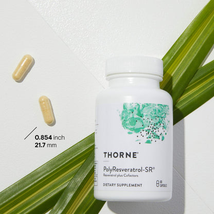 THORNE Resveratrol Complex – Trans-Resveratrol with Green Tea, Quercetin & Curcumin Phytosome (60 Caps) – Third-Party Certified