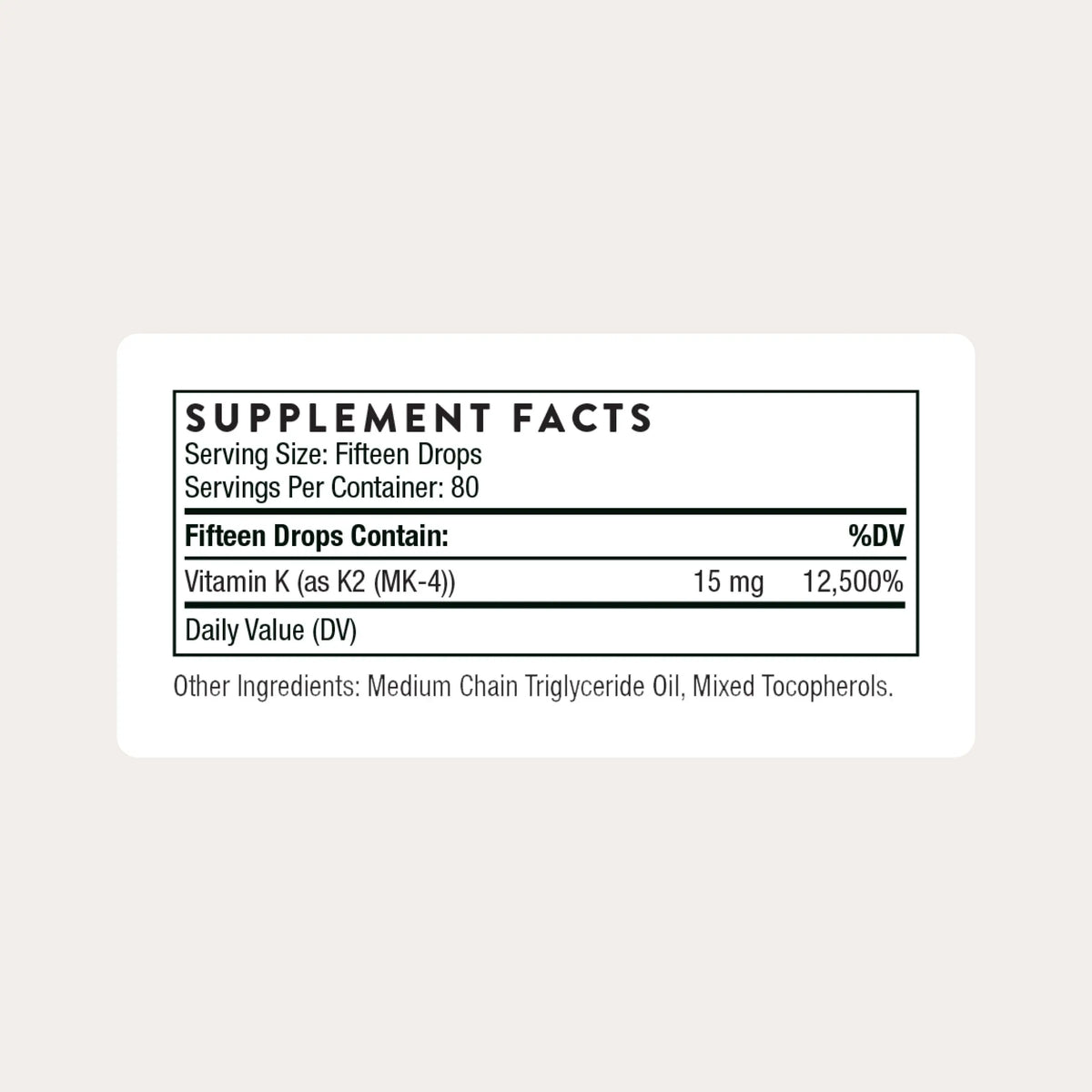 THORNE Vitamin K2 Liquid (1 mg/Drop) – Heart & Bone Support, Gluten/Dairy/Soy Free | 1 Fl Oz BritishVita | Premium UK Vitamins & Wellness Supplements