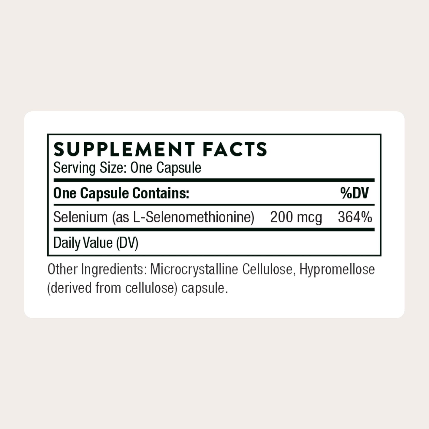 Thorne Selenium 200 mcg Supplement – Antioxidant Support | 60 Caps