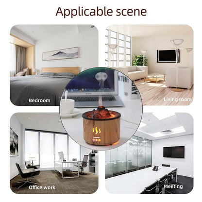 Thoughtalk Volcano Diffuser with Jellyfish Mist | 260ml Ultrasonic Aromatherapy & Night Light