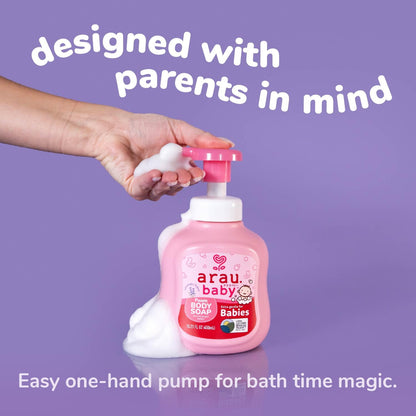 Arau Baby Foam Body Soap Lavender Scent - Plant-Based Baby Wash for Sensitive Skin