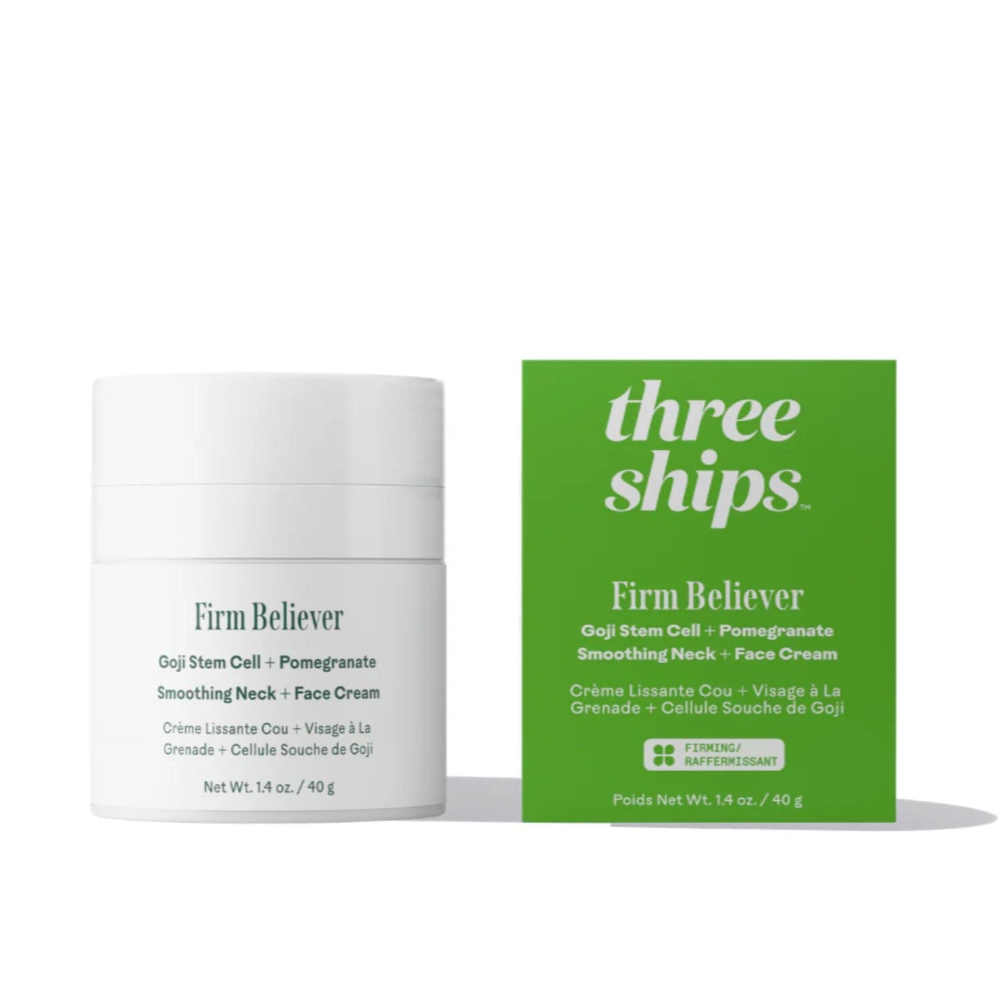 Three Ships Firm Believer Goji Stem Cell + Pomegranate Smoothing Neck & Face Cream