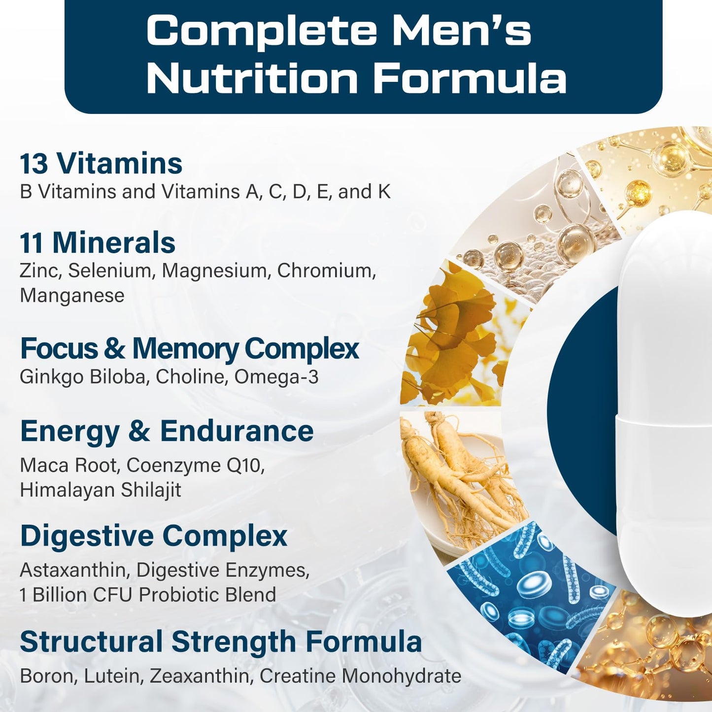 ThrivyThystle Men Multivitamins 50+ | Daily Multivitamin with Fermented Herbal Extracts and 43 Vitamins