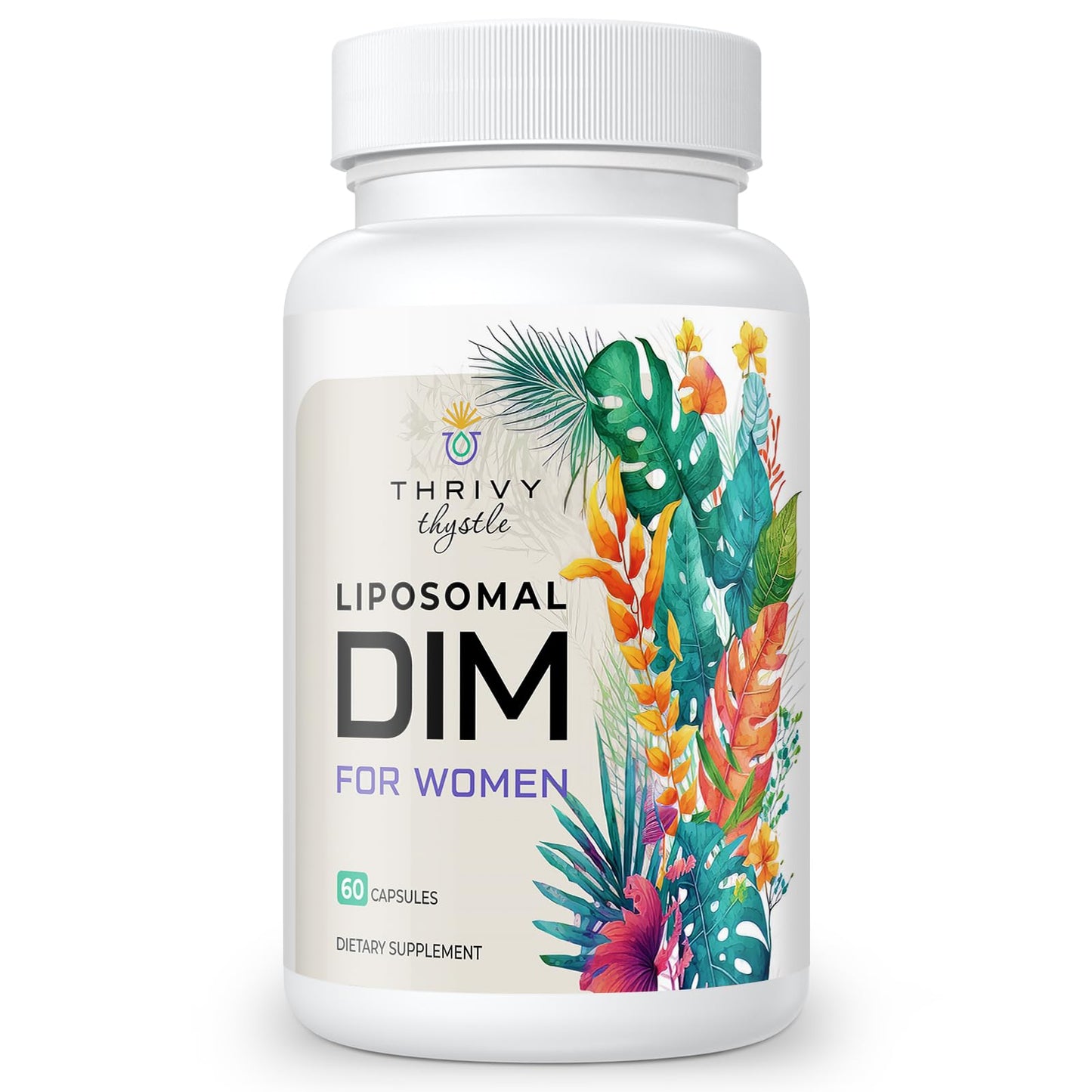 ThrivyThystle DIM Supplement 400mg - Enhanced Absorption, Immune Support & Clear Skin - Non-GMO, 60 Capsules