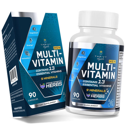 ThrivyThystle Men Multivitamins 50+ | Daily Multivitamin with Fermented Herbal Extracts and 43 Vitamins