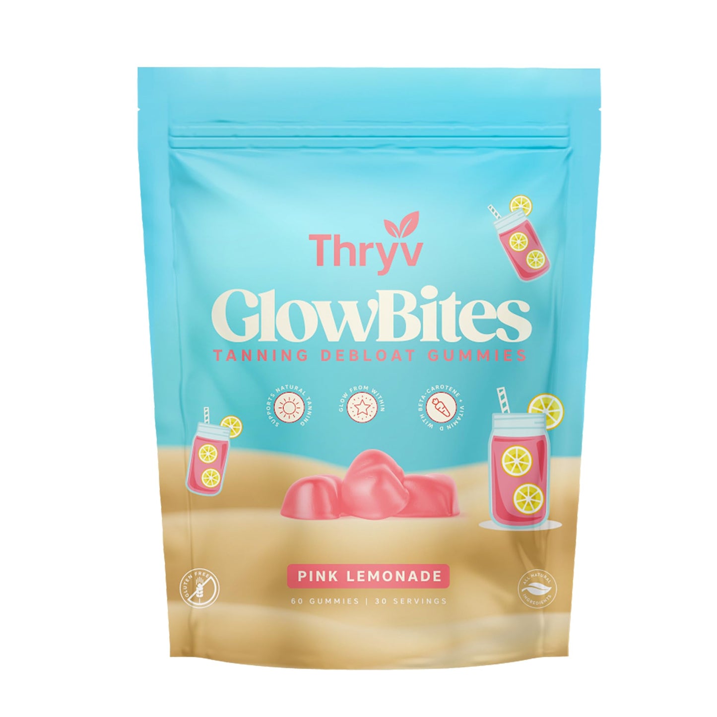Thryv UVBites Tanning Gummies – Self Tan Supplement | Glow Up Skin