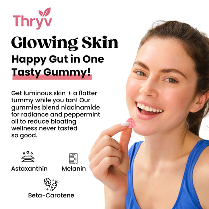 Thryv UVBites Tanning Gummies – Self Tan Supplement | Glow Up Skin