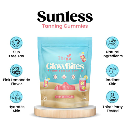 Thryv UVBites Tanning Gummies – Self Tan Supplement | Glow Up Skin