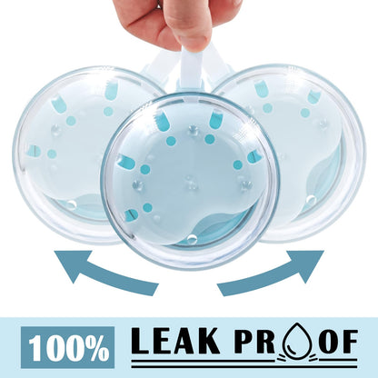 THSTOIC Denture Case & Cup – Travel Retainer with Mirror (Blue)