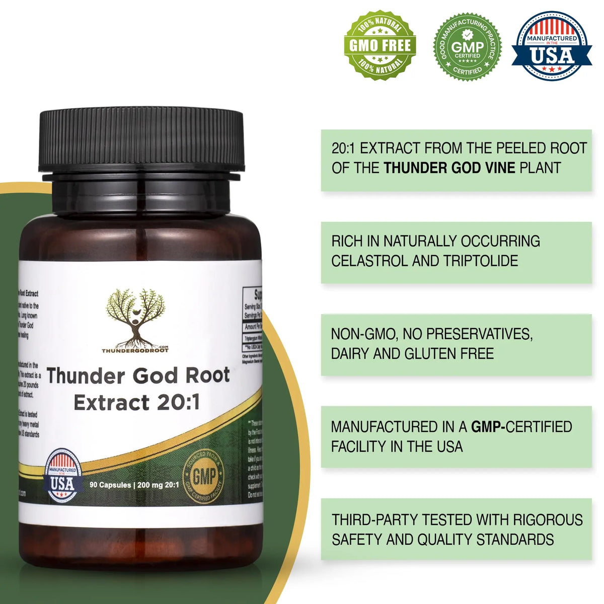 Thunder God Vine Root 20:1 Supplement – 200 mg Tripterygium Wilfordii, 90 Capsules | ThunderGodRoot BritishVita | Premium UK Vitamins & Wellness Supplements