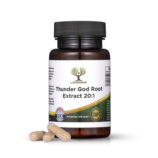 Thunder God Vine Root 20:1 Supplement – 200 mg Tripterygium Wilfordii, 90 Capsules | ThunderGodRoot BritishVita | Premium UK Vitamins & Wellness Supplements