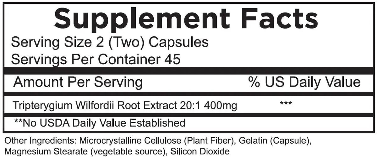Thunder God Vine Root 20:1 Supplement – 200 mg Tripterygium Wilfordii, 90 Capsules | ThunderGodRoot BritishVita | Premium UK Vitamins & Wellness Supplements