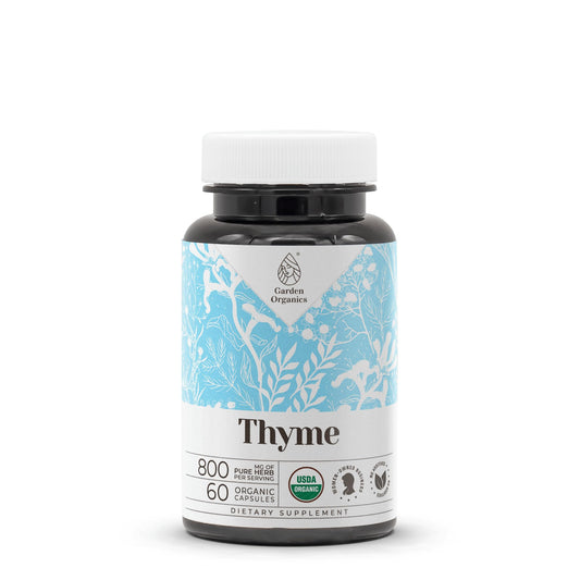 Thyme 60 Capsules | High-Potency Herbal Supplement – USDA Organic Thyme BritishVita | Premium UK Vitamins & Wellness Supplements