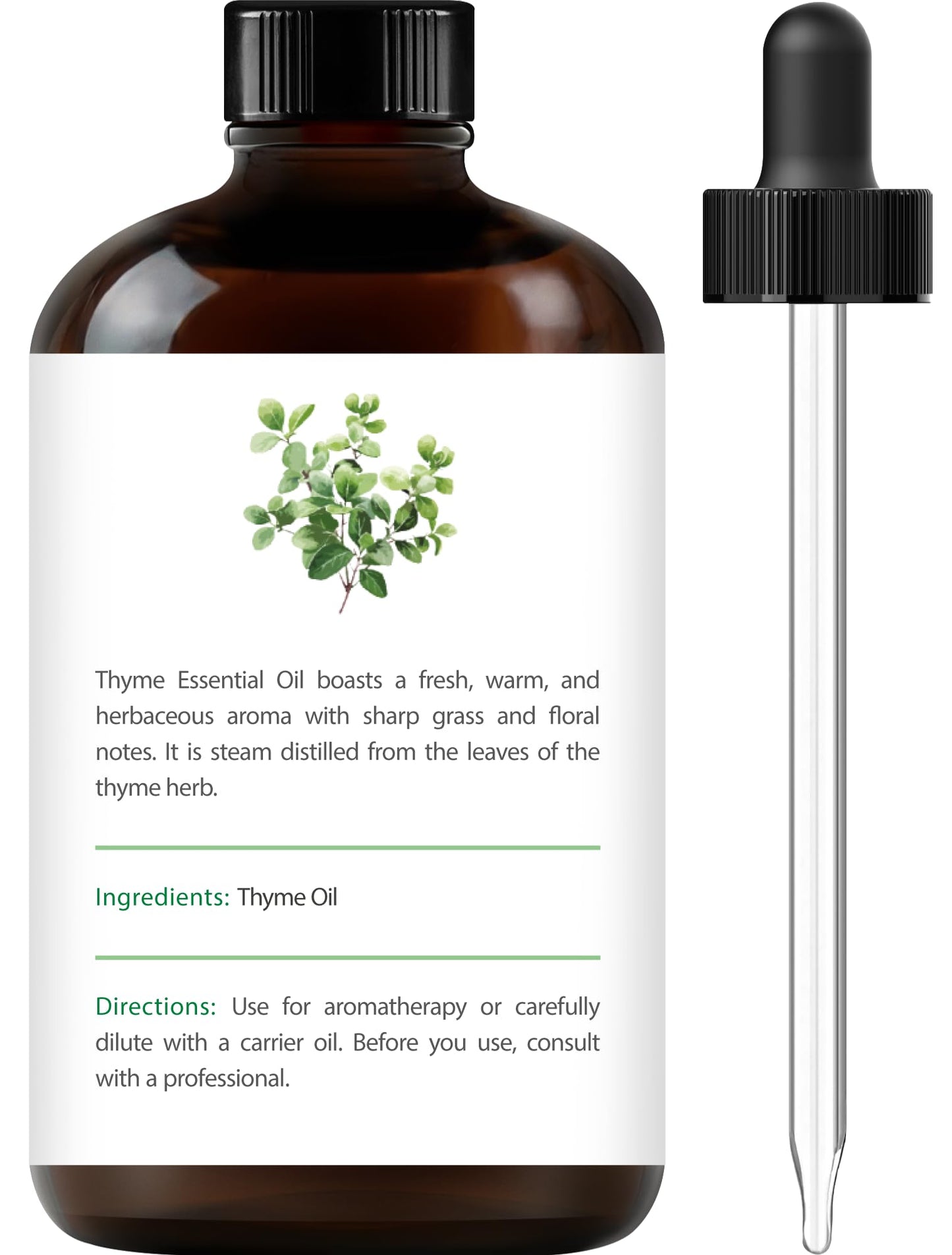 Thyme Essential Oil 4 oz – 100% Pure & Natural | Handcraft Blends