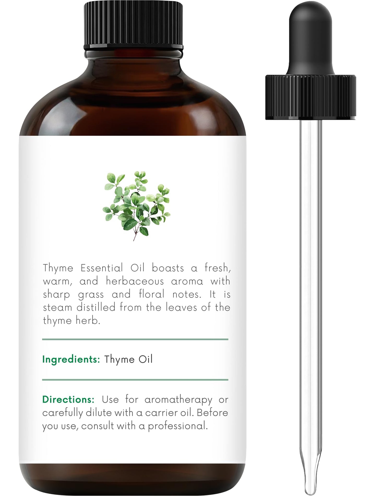 Handcraft Blends Thyme Essential Oil – 1 Fl Oz – 100% Pure & Natural