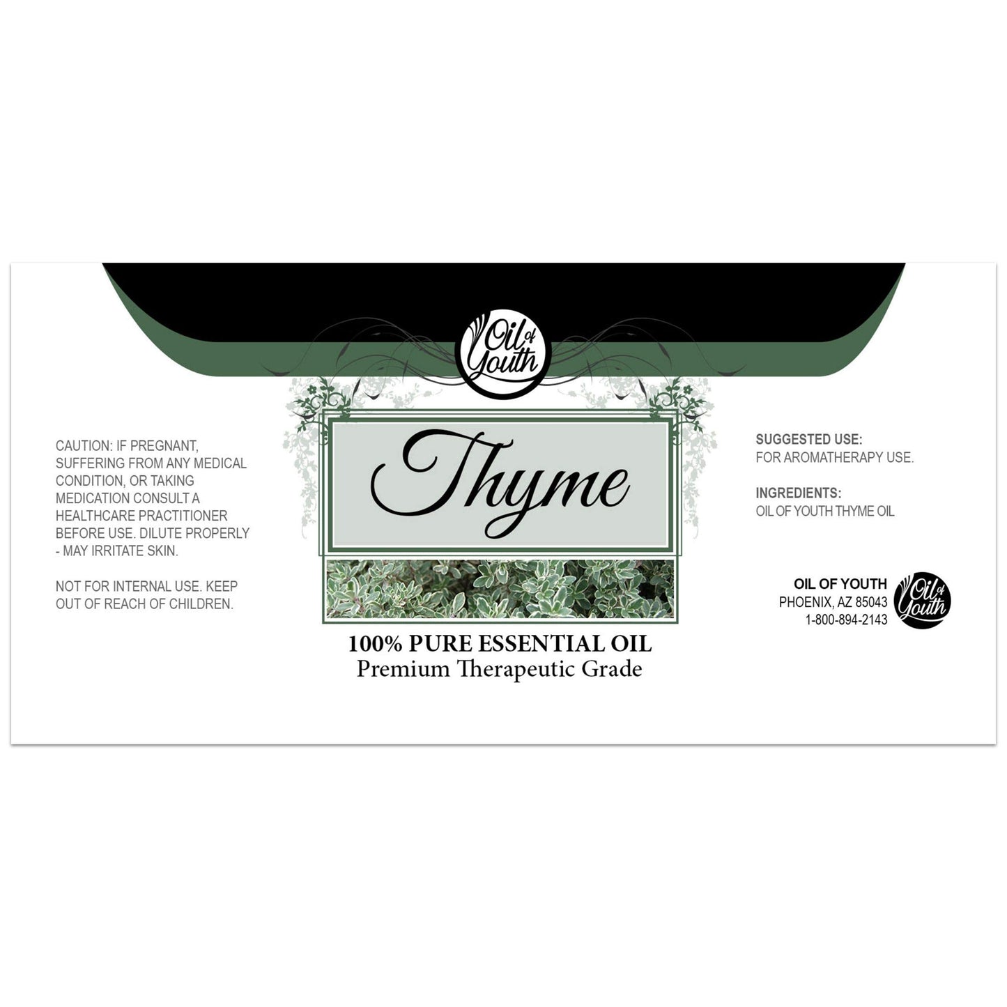 Oil of Youth 4 fl oz Thyme Essential Oil – Therapeutic Grade