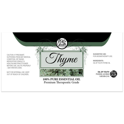 Oil of Youth 4 fl oz Thyme Essential Oil – Therapeutic Grade