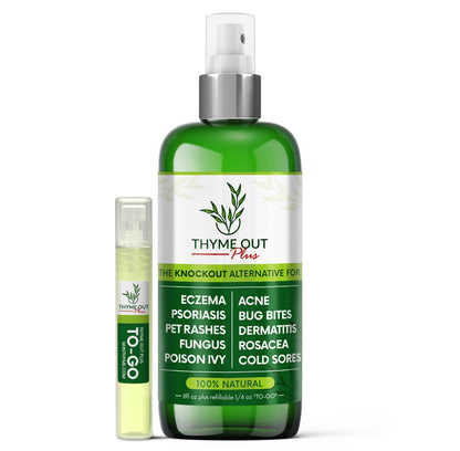 Thyme Out Plus All-Natural Skin Soothing Spray — Eczema, Rosacea, Psoriasis & More | Thyme Out