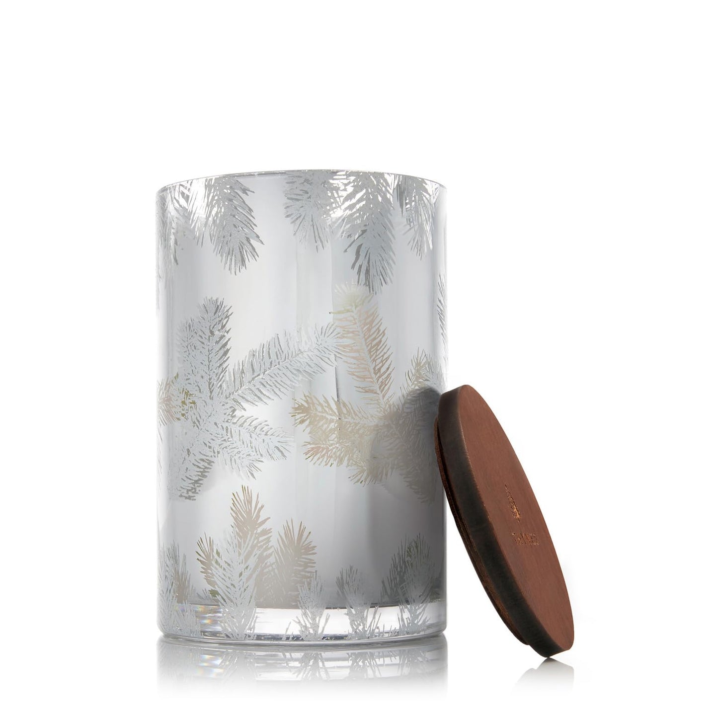 Thymes Frasier Fir Candles - Silver Pine Needle Luminary, 20 oz | Statement Collection