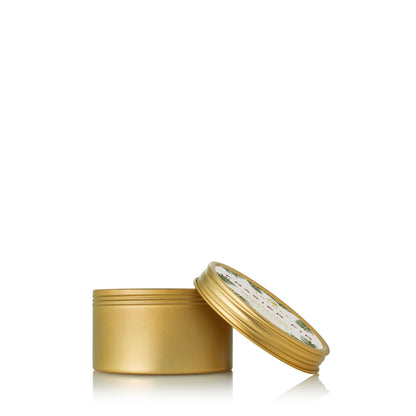 Thymes Travel Tin Holiday Candle - Frasier Fir (2.5 oz) - Gold | Winter Scent Gift