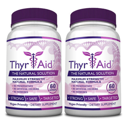 ThyrAid Thyroid Support Supplement - Vegan, 2 Bottles BritishVita | Premium UK Vitamins & Wellness Supplements