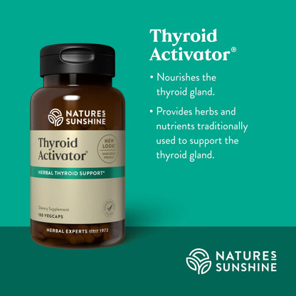 Nature's Sunshine Thyroid Activator 100 Capsules | Herbal Thyroid Support