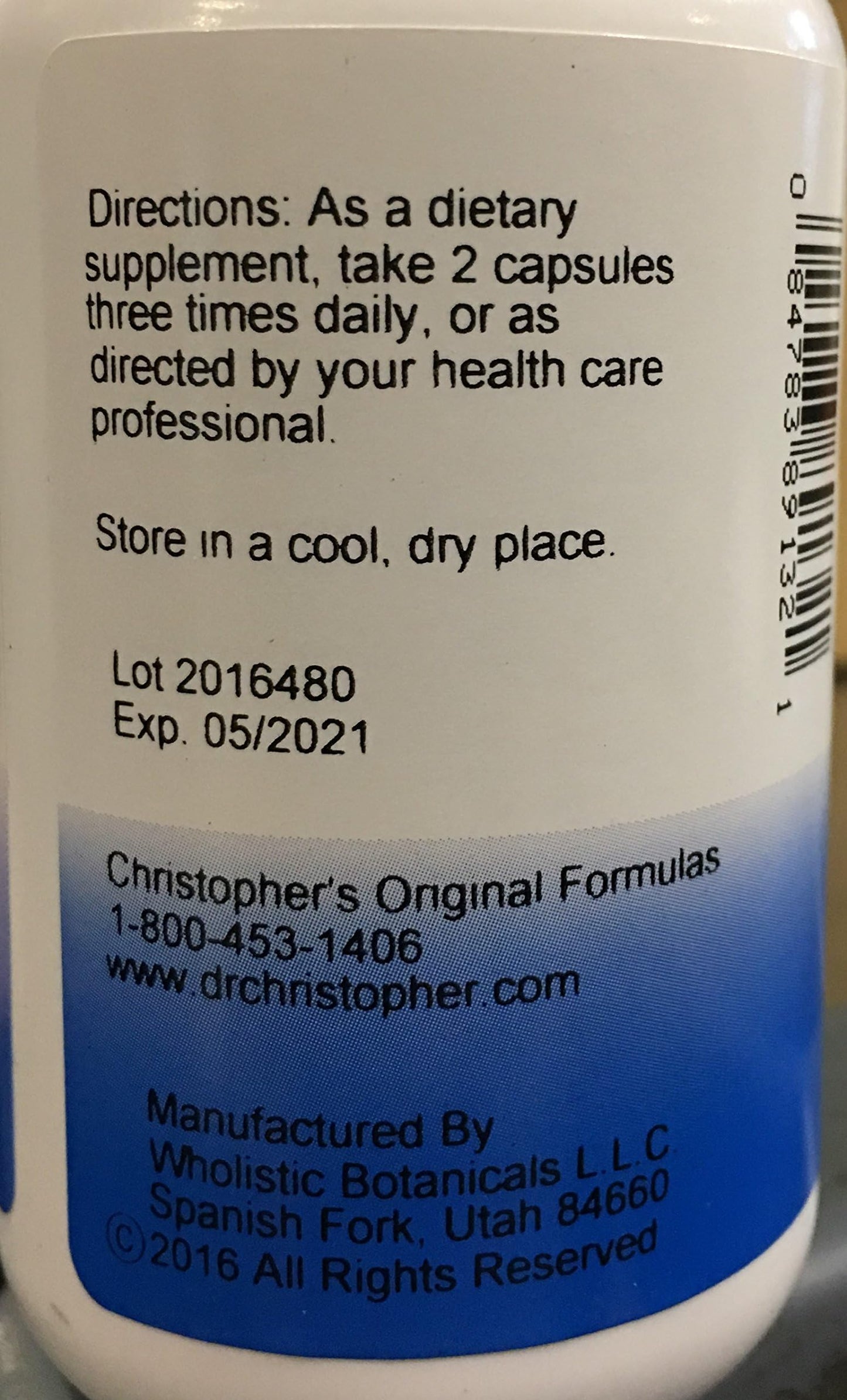 Christopher's Original Formulas Thyroid Maintenance Capsule – 100 Count