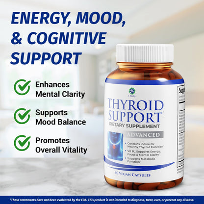Thyroid Support Supplement - 30 Day Supply | Energy, Focus & Clarity