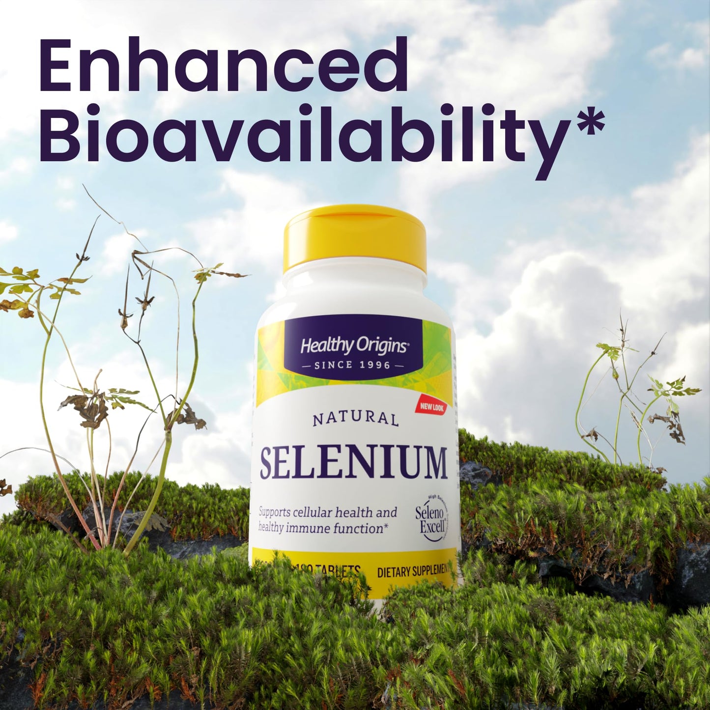 Healthy Origins Selenium 200 mcg – SelenoExcell, Fermented, 180 Tablets