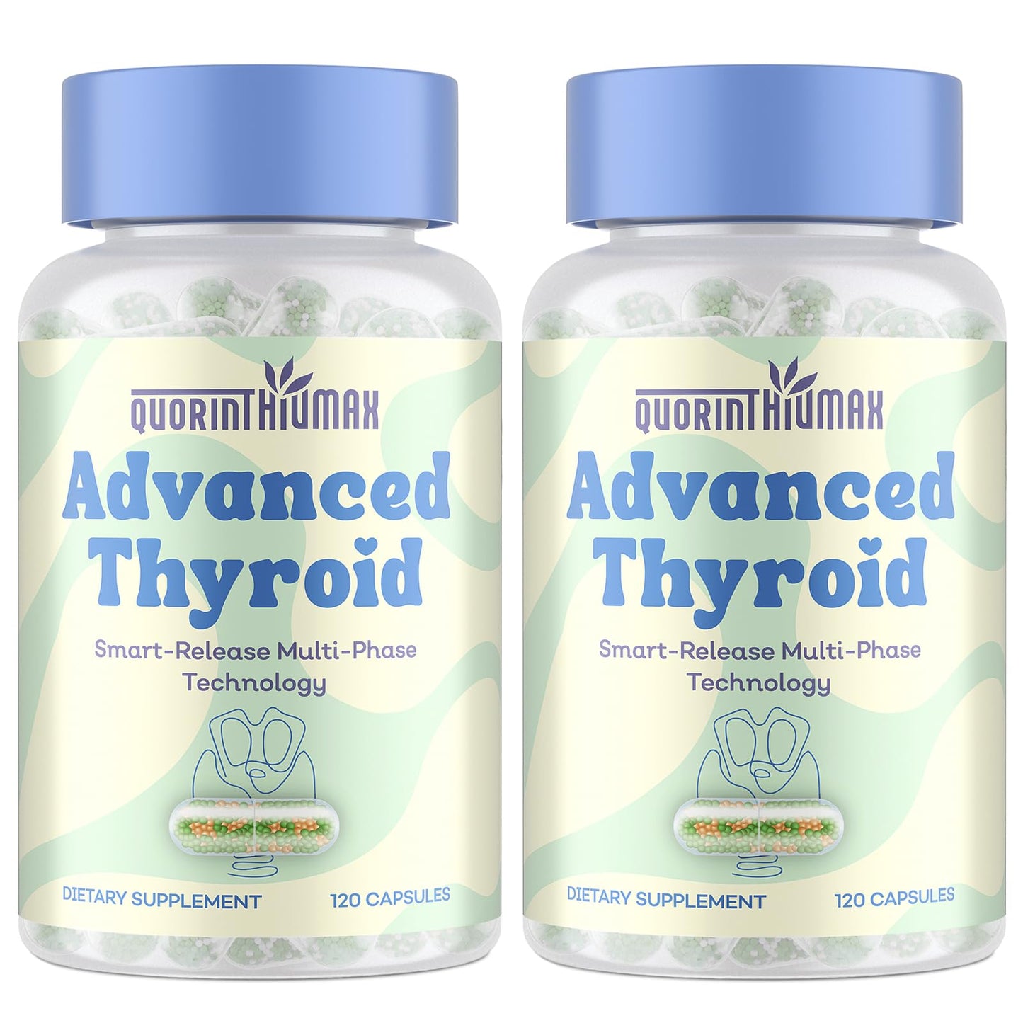 Thyroid Support for Women – 120 Capsules | ThyroSynth™ & GutThyro Probiotics