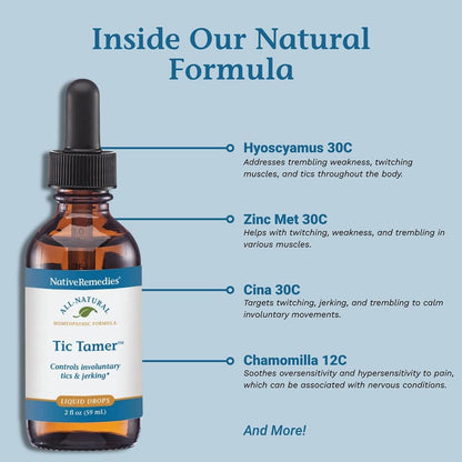 Native Remedies Tic Tamer 2 fl oz – Natural Homeopathic Tic Relief