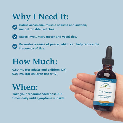 Native Remedies Tic Tamer 2 fl oz – Natural Homeopathic Tic Relief