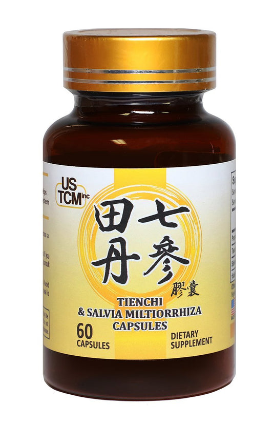 Tienchi Danshen Capsules – Pseudoginseng, Notoginseng, Sanqi, Red Sage 500mg, 60 Veg Capsules, Made in USA BritishVita | Premium UK Vitamins & Wellness Supplements