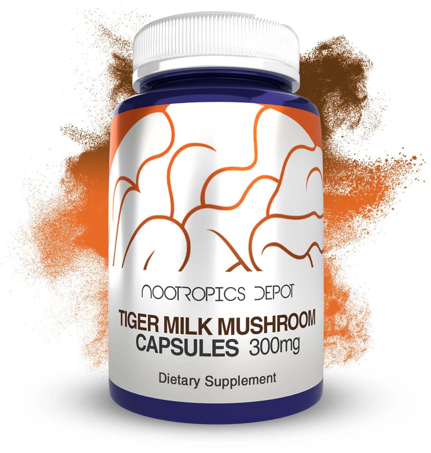 Nootropics Depot Tiger Milk Mushroom Capsules 300mg - 60 Count | Lignosus rhinocerus Sclerotium | Cognition, Histamine & Respiratory Support