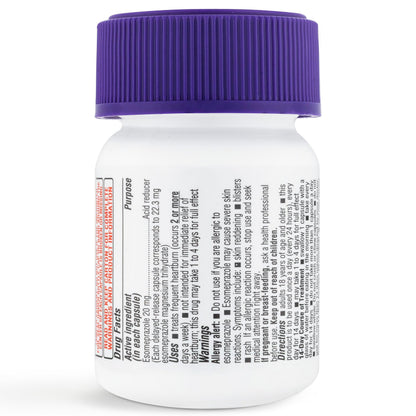Timely Esomeprazole 20mg Magnesium — 24-Hour Heartburn Relief Capsules (42 Count) | TIME-CAP LABS