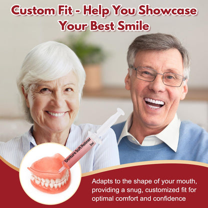 Upper & Lower Denture Soft Reline Kit - Custom Fit, Comfort & Stability