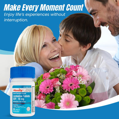 Timely Allergy Medicine Loratadine 10mg 365 Count | Non-Drowsy 24-Hour Allergy Relief | TIME-CAP LABS