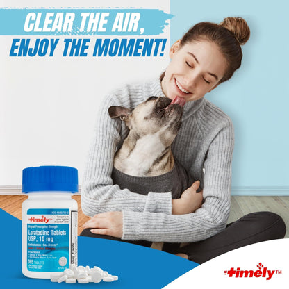 Timely Allergy Medicine Loratadine 10mg 365 Count | Non-Drowsy 24-Hour Allergy Relief | TIME-CAP LABS