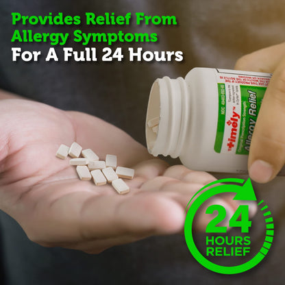 Timely Cetirizine HCl 10 mg - 365 Tablets | 24-Hour Allergy Relief | TIME-CAP LABS