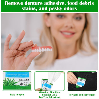 Timgle 200 Denture Cleaning Wipes – Deep Clean, Odor & Adhesive Removal