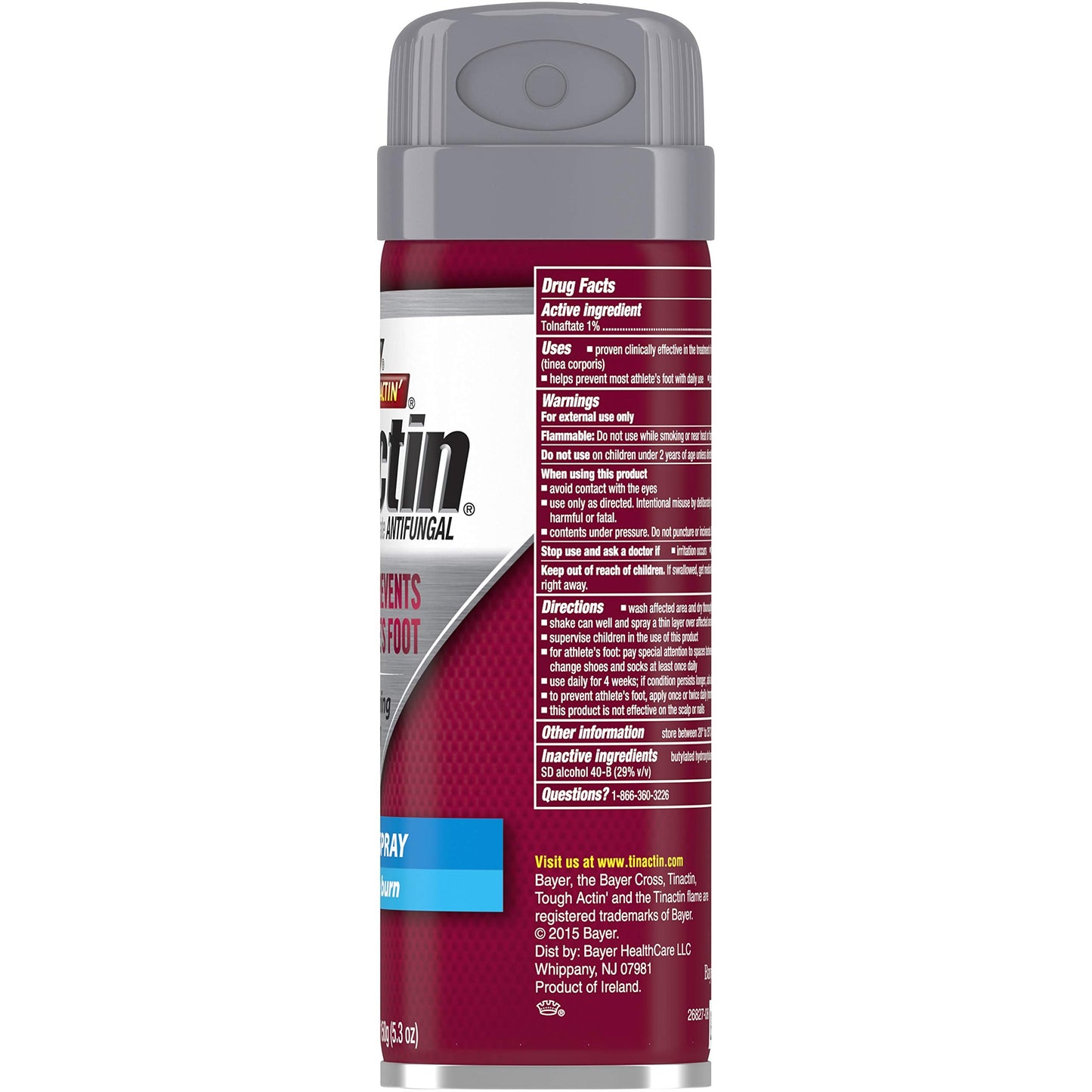 Tinactin Antifungal Liquid Spray 5.30 oz – Pack of 2 | Quick, Targeted Skin Coverage