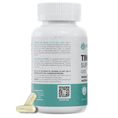 Tinnitus Relief Pills – Extra Strength with Flavonoids, B12 & Inositol | 60 Caplets