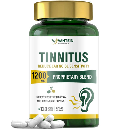 Tinnitus Relief Ringing Ears Supplement - 120 Capsules | Supports Ear Health & Hearing Comfort BritishVita | Premium UK Vitamins & Wellness Supplements
